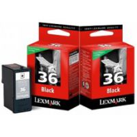 Original Genuine LEXMARK Ink 36  TWIN PACK 18C2150A BLK  TPASA37